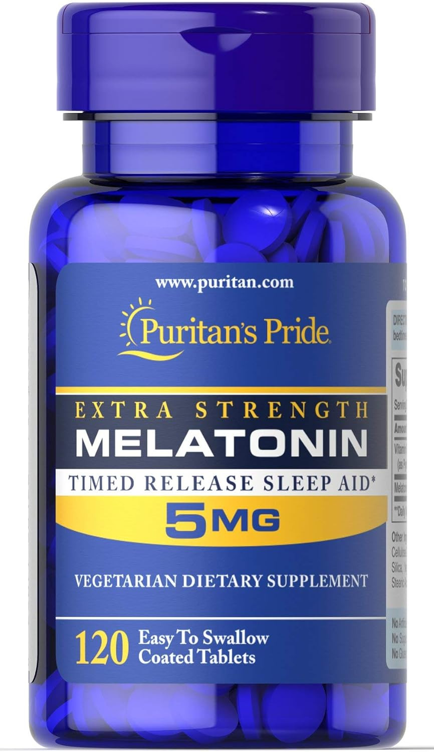 Puritan'S Pride Melatonin 5 Mg Timed Release, 120 Count