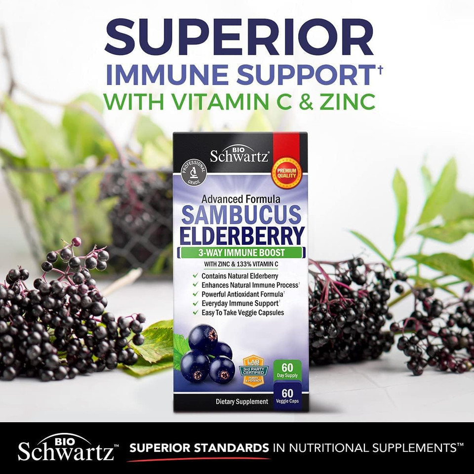 Elderberry With Zinc And Vitamin C For Adults - Immune Support Vitamins For Women And Men Natural Elderberries Black Sambucus Capsules - Immune Defense Multiminerals Supplement, Gluten-Free, 60 Ct Elderberry With Zinc And Vitamin C For Adults - Immune Support Vitamins For Women And Men Natural Elderberries Black Sambucus Capsules - Immune Defense Multiminerals Supplement, Gluten-Free, 60 Ct