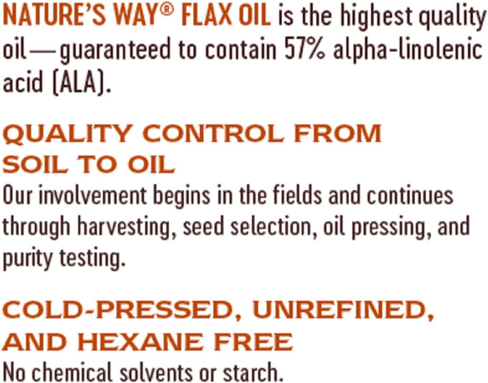 Nature'S Way Flax Oil Max Strengthã¢Â, Supports Heart Health*, 200 Softgels