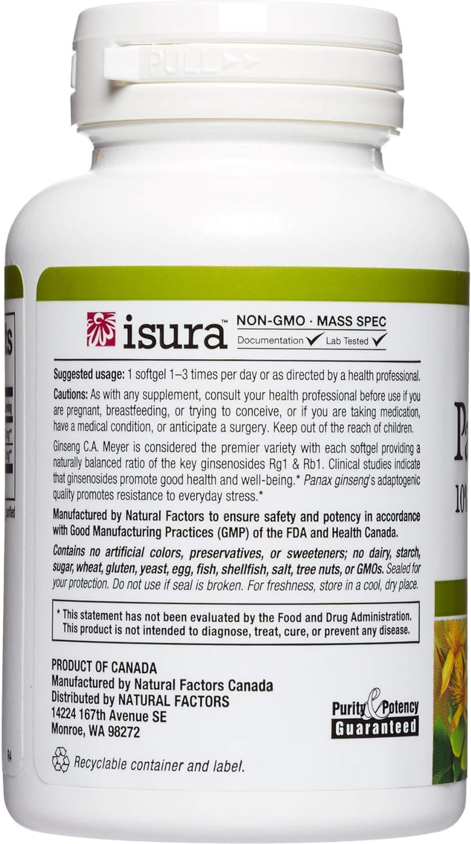 Herbalfactors By Natural Factors, Panax Ginseng, Promotes Resistance To Everyday Stress And A Healthy Well-Being, 60 Softgels (60 Servings)