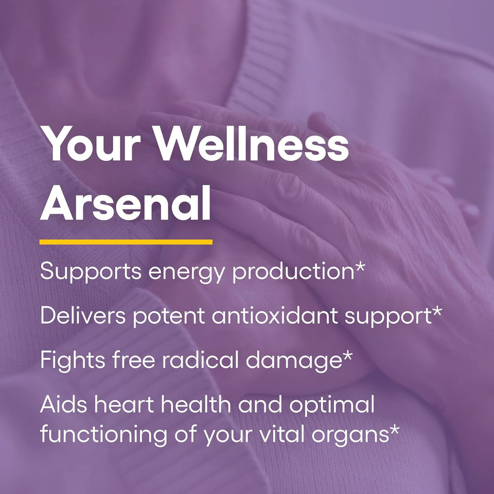 Natural Factors, Ubiquinol Active Coq10 200 Mg, Double-Strength, High-Absorption Coenzyme Q10 Supplement For Energy, Heart And Cognitive Support, 200Mg, 30 Count (Pack Of 1)