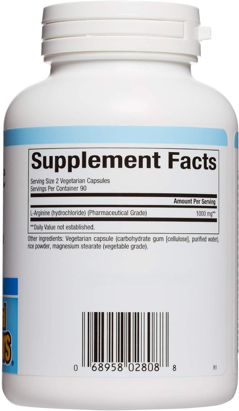 Natural Factors, L-Arginine 500 Mg, Supports A Healthy Cardiovascular System, Heart And Muscle Metabolism, 180 Capsules (180 Servings)
