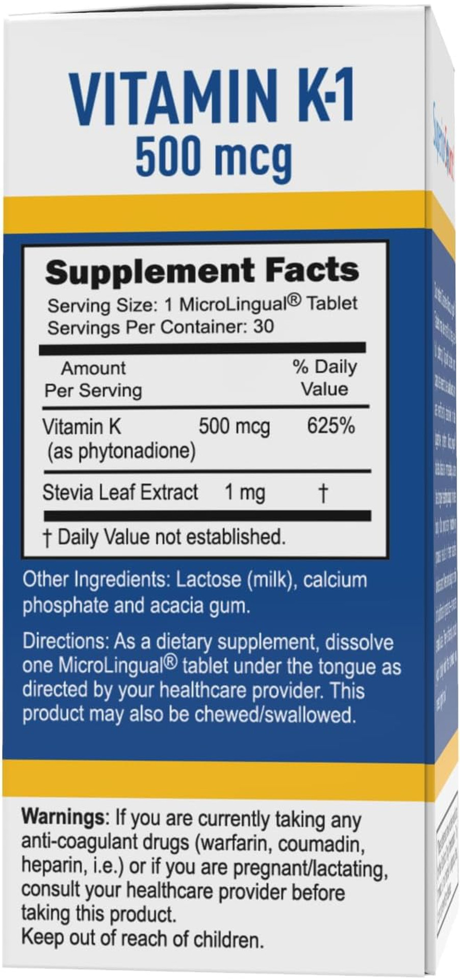 Superior Source Vitamin K1 500Mcg