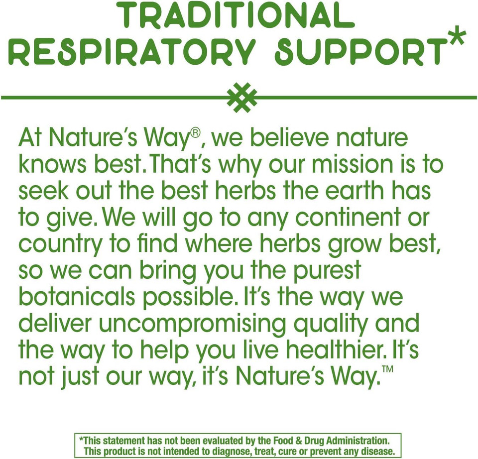 Nature'S Way Ivy Extract From English Ivy Leaf, Traditional Respiratory Support*, 50Mg Per Serving, 90 Tablets