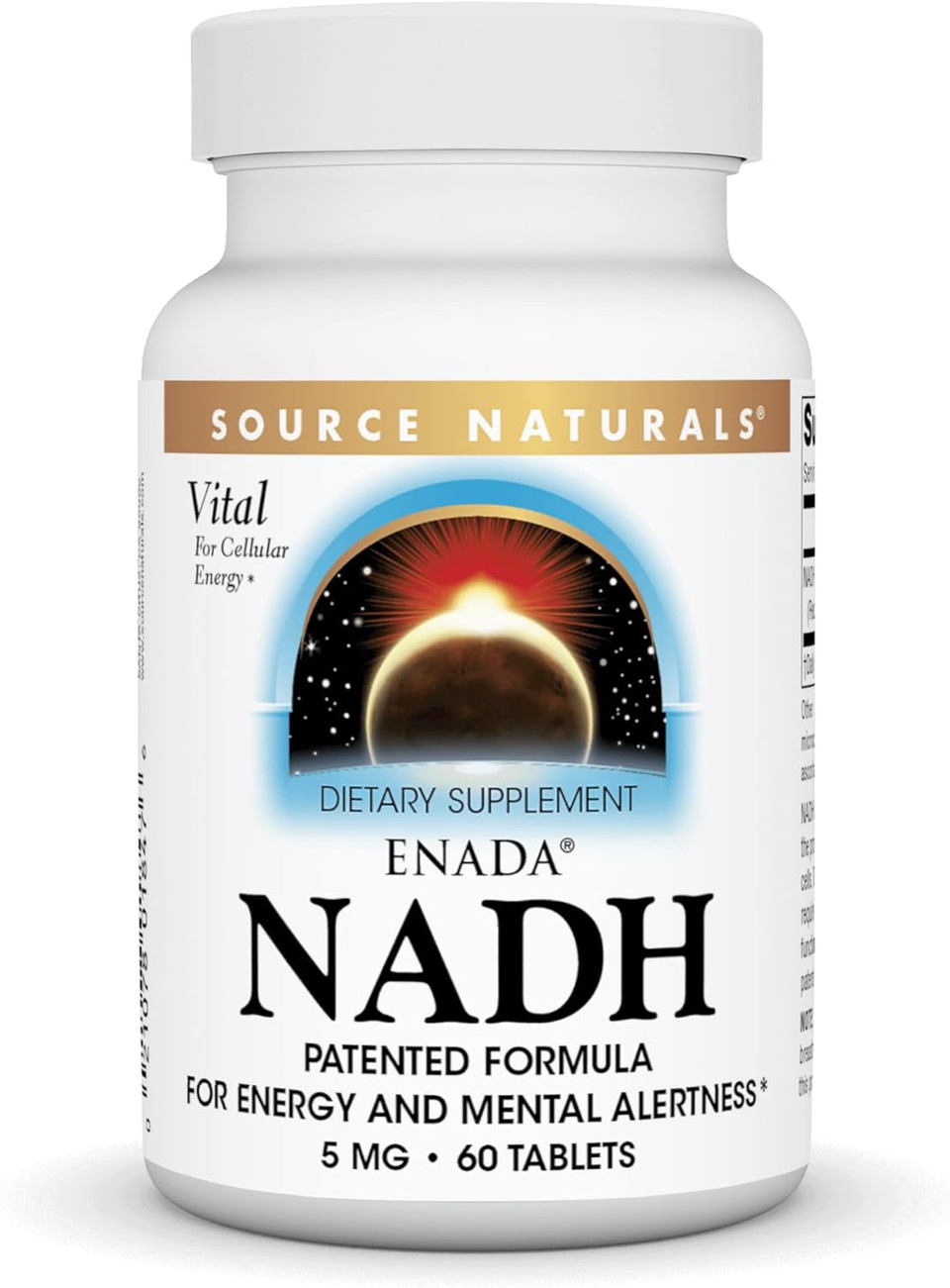 Source Naturals Enada Nadh For Energy And Mental Alertness* 5 Mg - 60 Tablets