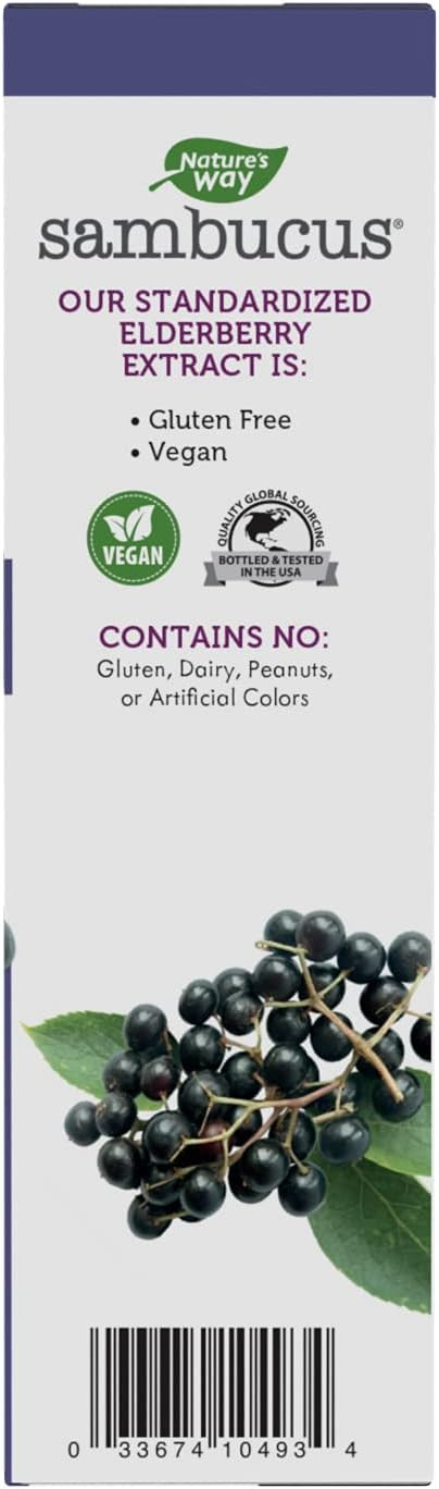 Nature'S Way Sambucus Elderberry Drops With Ultra Strength Elderberry, Immune Support*, Made From 6400Mg Of Elderberries Per 1 Ml, 1 Fl. Oz