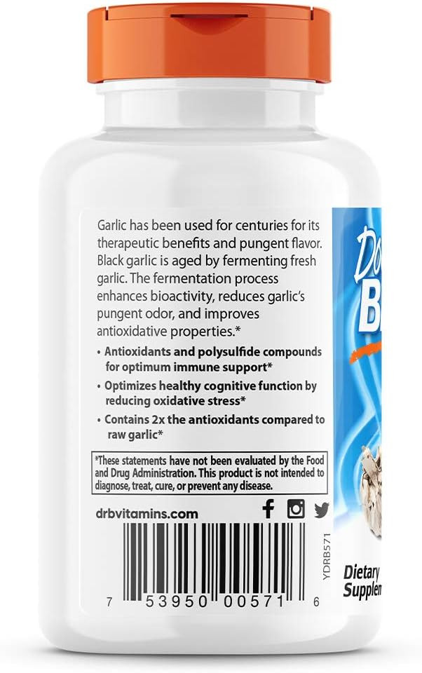 Doctor'S Best Black Garlic Extract Abg10+ ® Boost Immunity Potent Antioxidant, 60 Count
