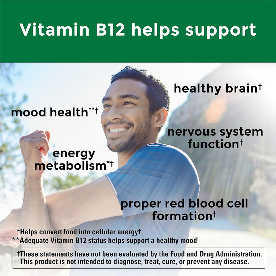 Nature Made Extra Strength Vitamin B12 3000 Mcg, Dietary Supplement For Energy Metabolism Support, 60 Softgels, 60 Day Supply
