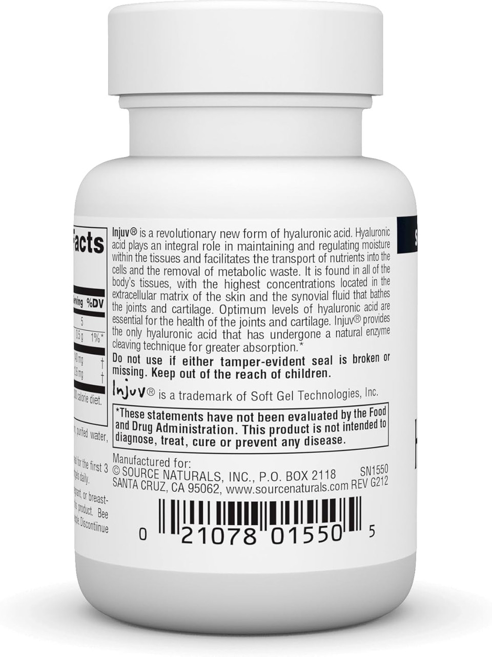 Source Naturals Hyaluronic Acid Injuv 70Mg - 60 Softgels
