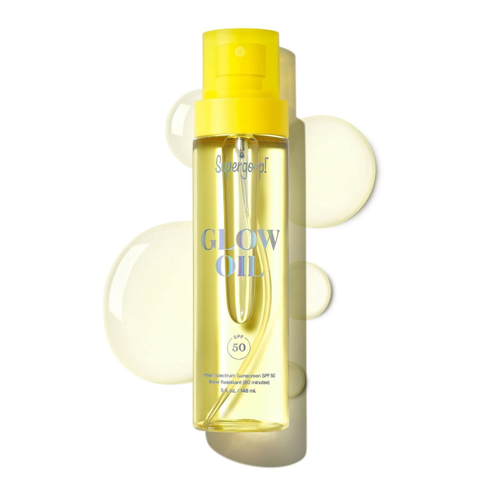 Supergoop! Glow Oil, 5.0 Fl Oz - Spf 50 Pa++++ Hydrating, Nourishing Vitamin E Body Oil + Broad Spectrum Sunscreen Protection - With Marigold, Meadowfoam & Grape Seed Extracts5 Fl Oz (Pack Of 1)