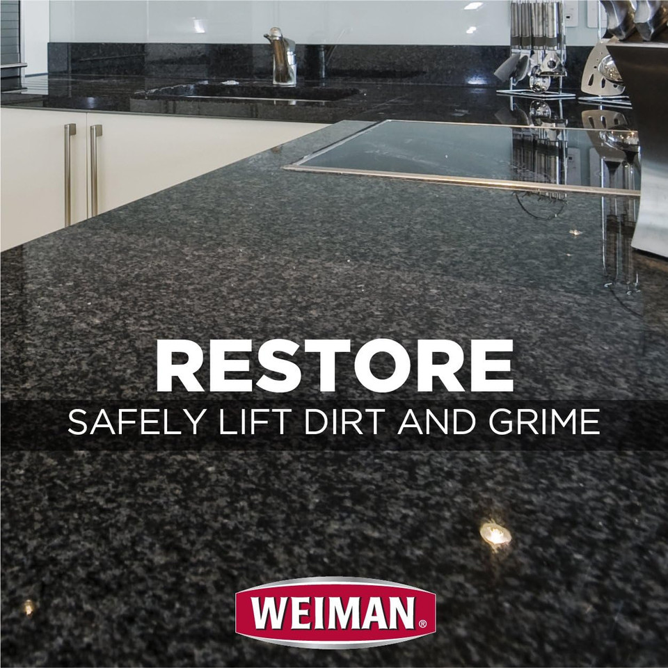 Weiman Stainless Steel & Granite Cleaner - 12 Ounce - For Countertop And Appliance Protect From Fingerprints Granite Cleaner And Polish - Enhance The Natural Beauty Of Your Stone Surface - 12 Ounce