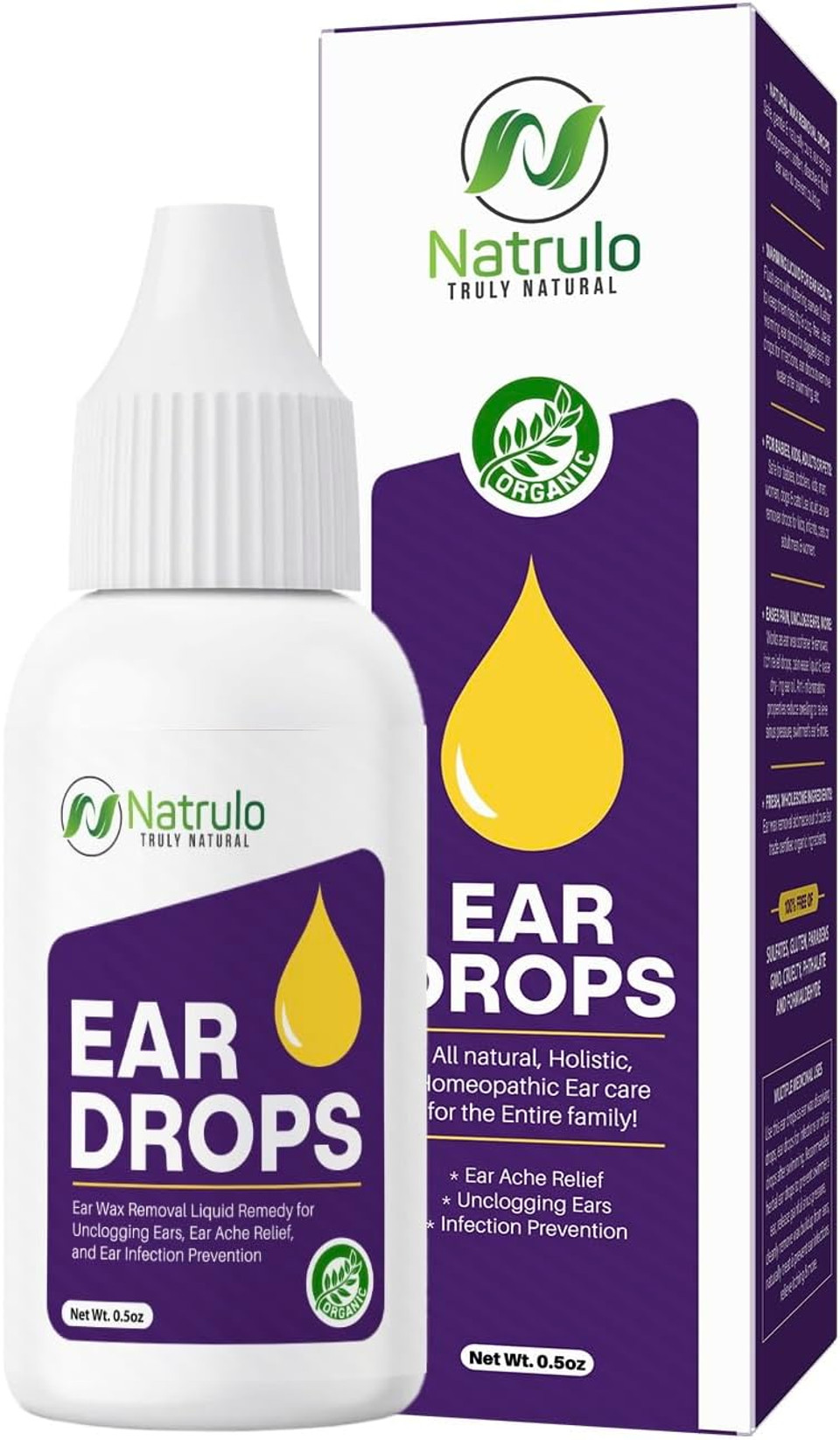 Natural Ear Drops For Ear Infection  Homeopathic Eardrops For Adults, Kids, Baby, & Pets  Relieves Ear Aches, Swimmer'S Ear, & Loosens Wax  Kids Safe Ear Health Made In Usa