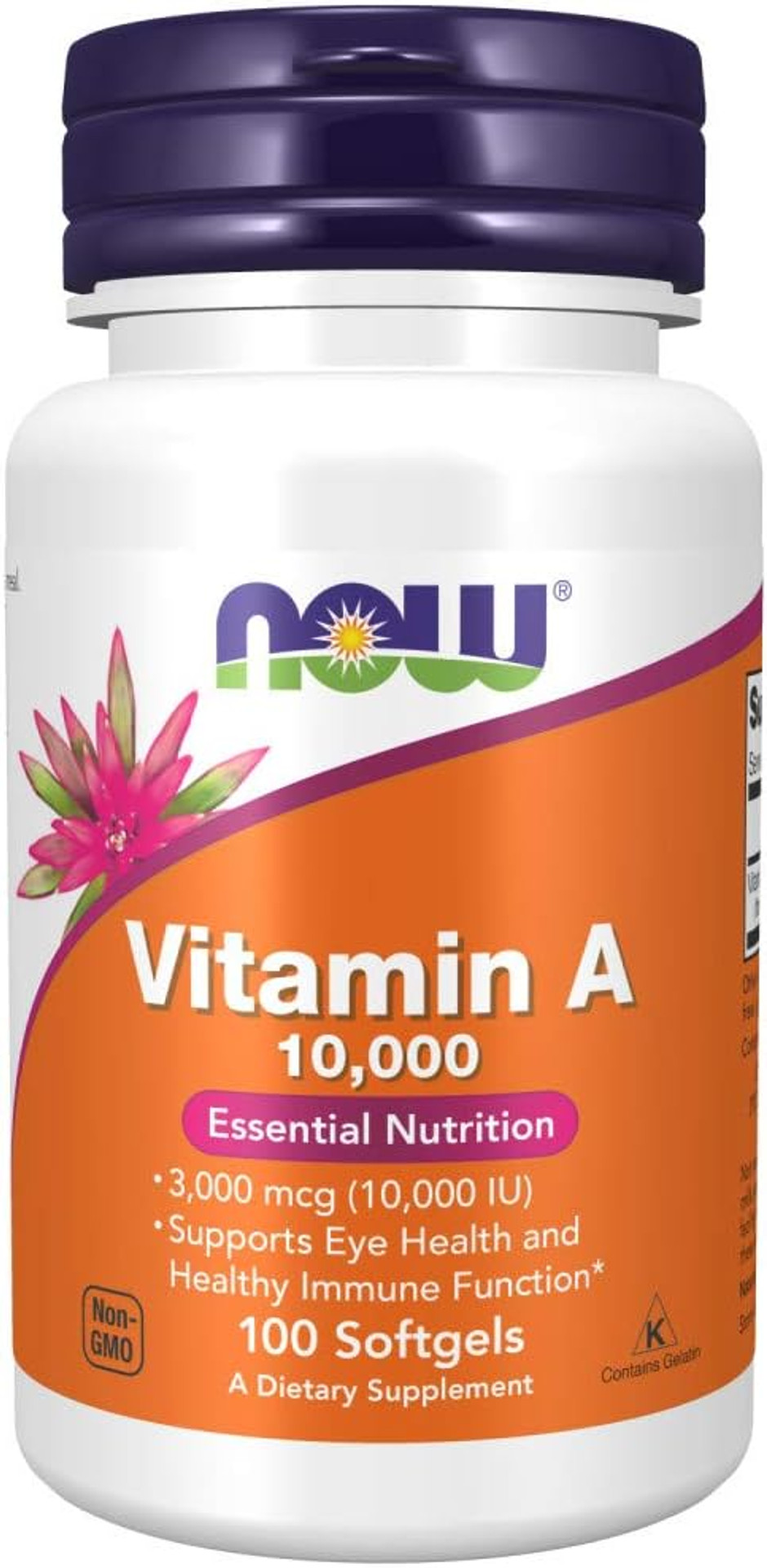 Now Foods, Vitamin A, 10,000 Iu, 100 Softgels
