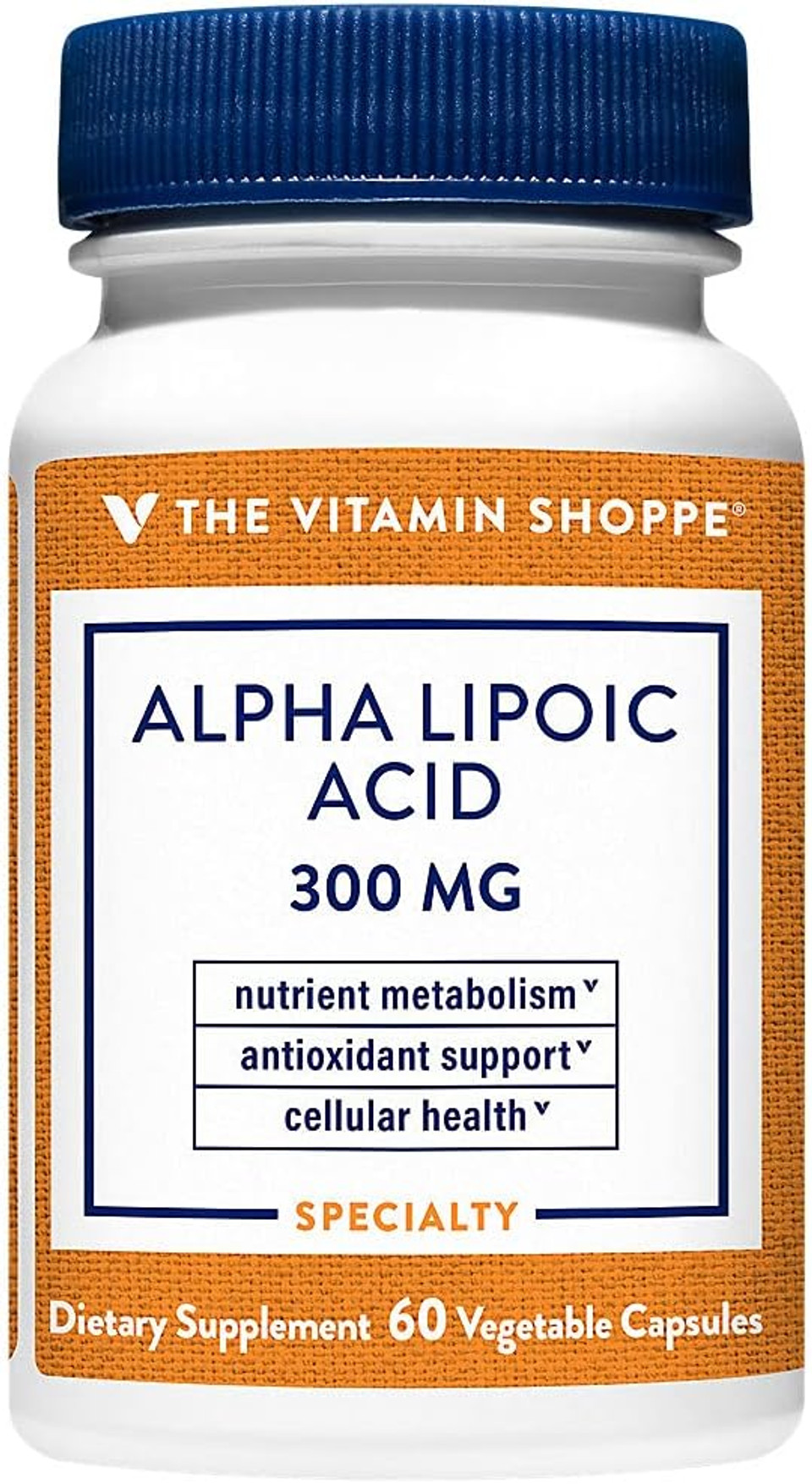 The Vitamin Shoppe Alpha Lipoic Acid 300Mg, Natural Antioxidant Formula To Support Glucose Metabolism & Promotes Healthy Blood Sugar (60 Capsules)