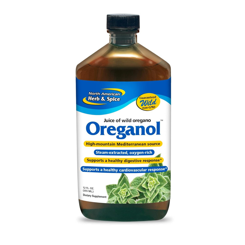 North American Herb & Spice Oreganol P73 Juice - 12 Fl Oz - Wild Oregano Oil - Heart & Digestive Health - Kidney, Pancreas & Liver Support - Non-Gmo - 173 Servings