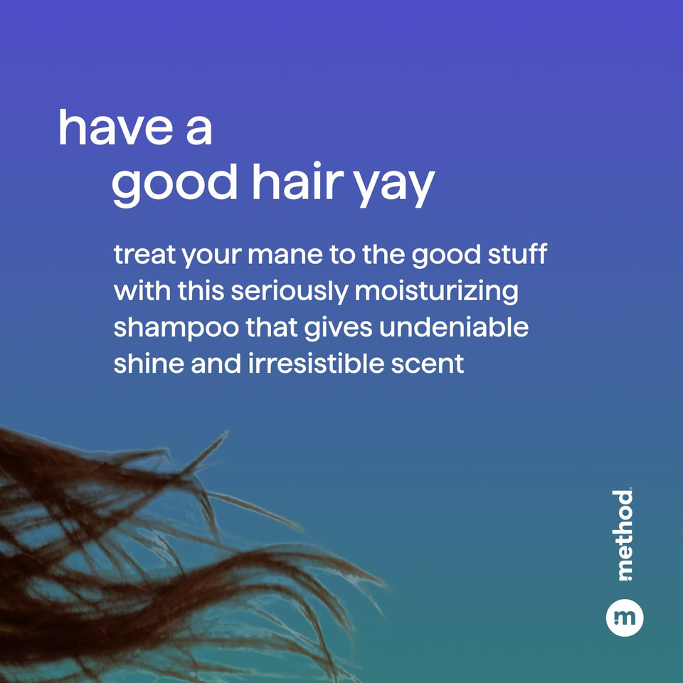 Method Moisturizing Shampoo, Simply Nourish With Shea Butter, Coconut, And Rice Milk Scent Notes, Paraben And Sulfate Free, 14 Oz (Pack Of 1)