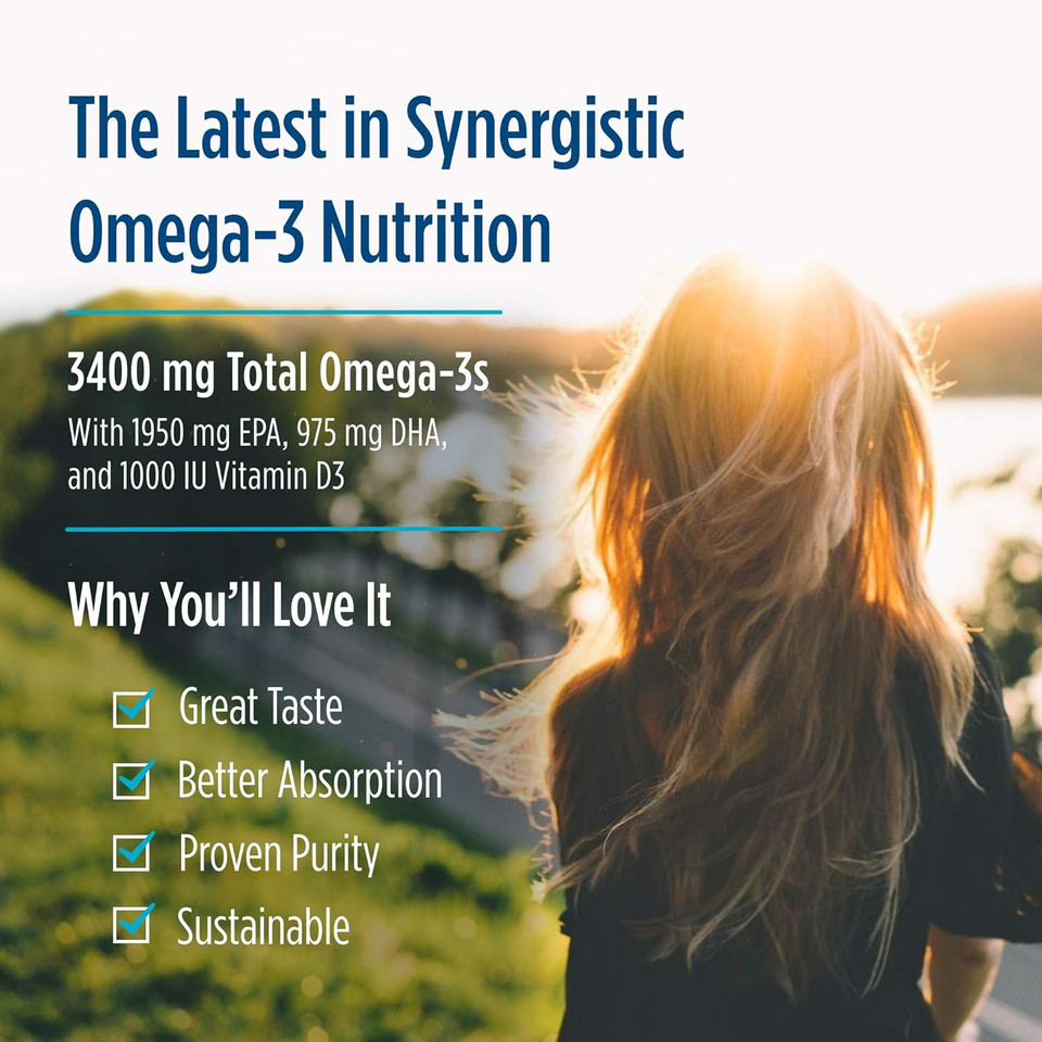Nordic Naturals Proomega-D Xtra Liquid, Lemon Flavor - 8 Oz - 3400 Mg Omega-3 + 1000 Iu D3 - High-Potency Fish Oil - Epa & Dha - Brain, Eye, Joint, Heart, & Immune Health - Non-Gmo - 48 Servings