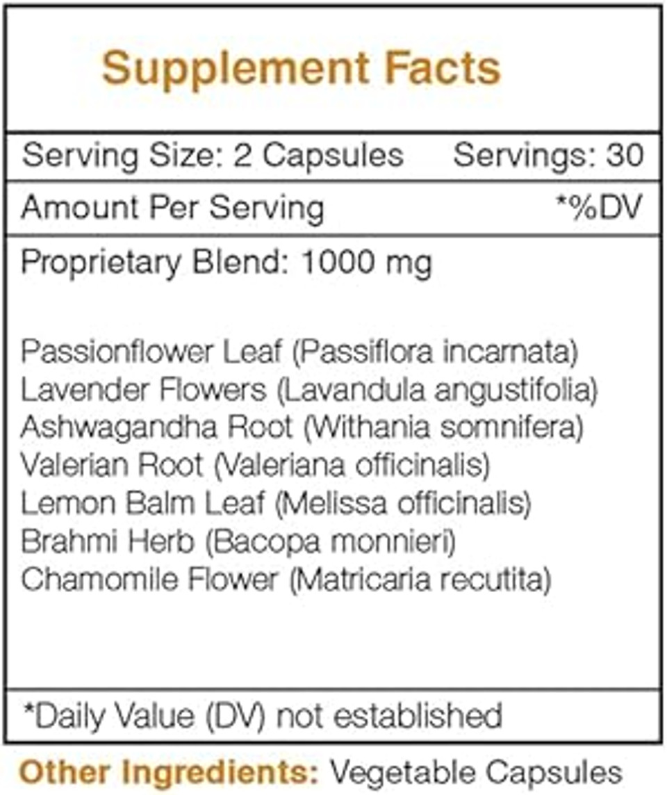 Secrets Of The Tribe - Calm Secret, Anxious-Free Formula, Herbal Supplement Blend (60 Capsules)