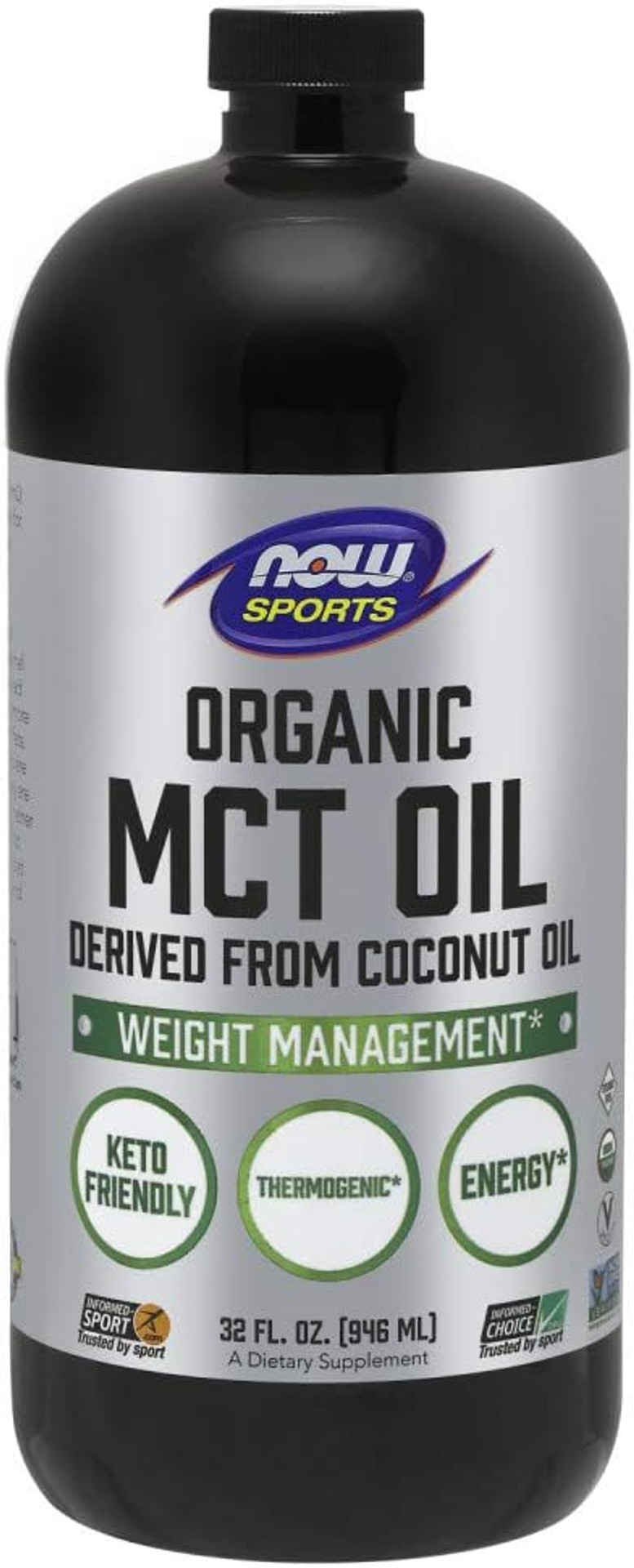Now Sports Nutrition, Organic Mct (Medium-Chain Triglycerides) Oil (In Plastic), 32-Ounce
