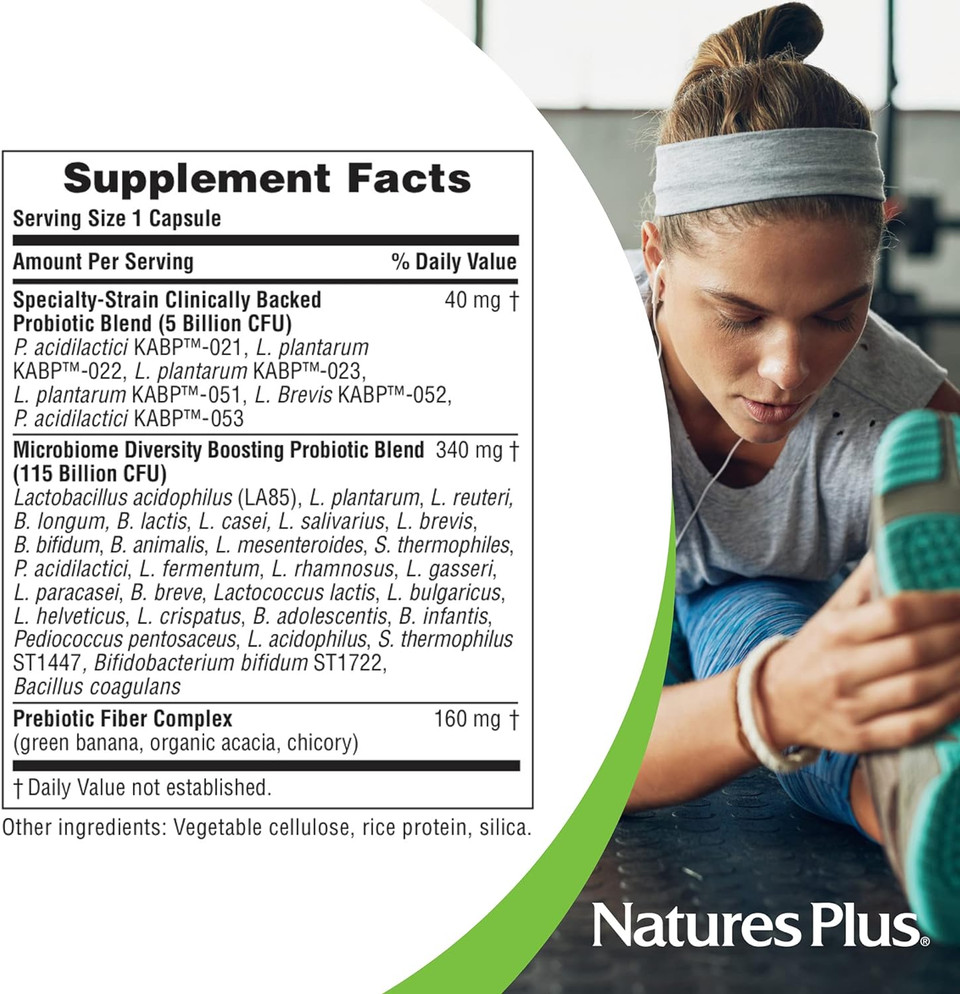 Naturesplus Gi Natural Probiotic Mega - 30 Capsules - Digestive & Immune Health - Gluten Free - 30 Servings