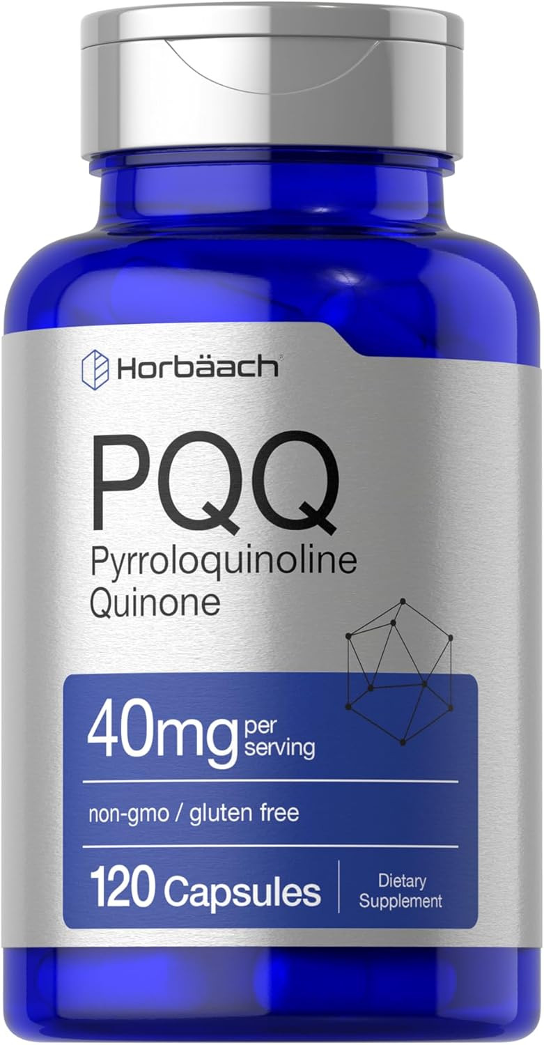 Horbã£Â¤Ach Pqq Supplement 40 Mg | 120 Capsules | Maximum Strength | Non-Gmo And Gluten Free Supplement | Pyrroloquinoline Quinone Disodium Salt