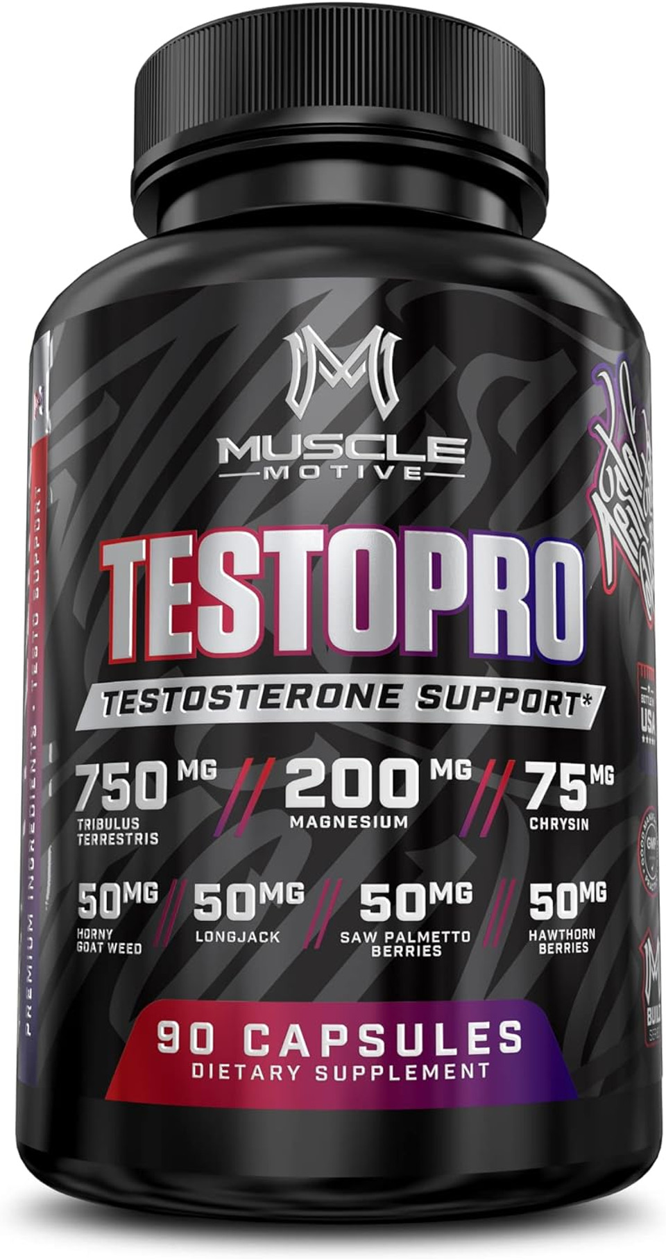 Testosterone Booster For Men  Max Strength Tribulus, Horny Goat Weed, Saw Palmetto, Longjack Tongkat Ali - Boost Stamina, Strength, Endurance, Energy, Vitality, & Muscle Growth  90 Capsules Testosterone Booster For Men  Max Strength Tribulus, Horny Goat Weed, Saw Palmetto, Longjack Tongkat Ali - Boost Stamina, Strength, Endurance, Energy, Vitality, & Muscle Growth  90 Capsules