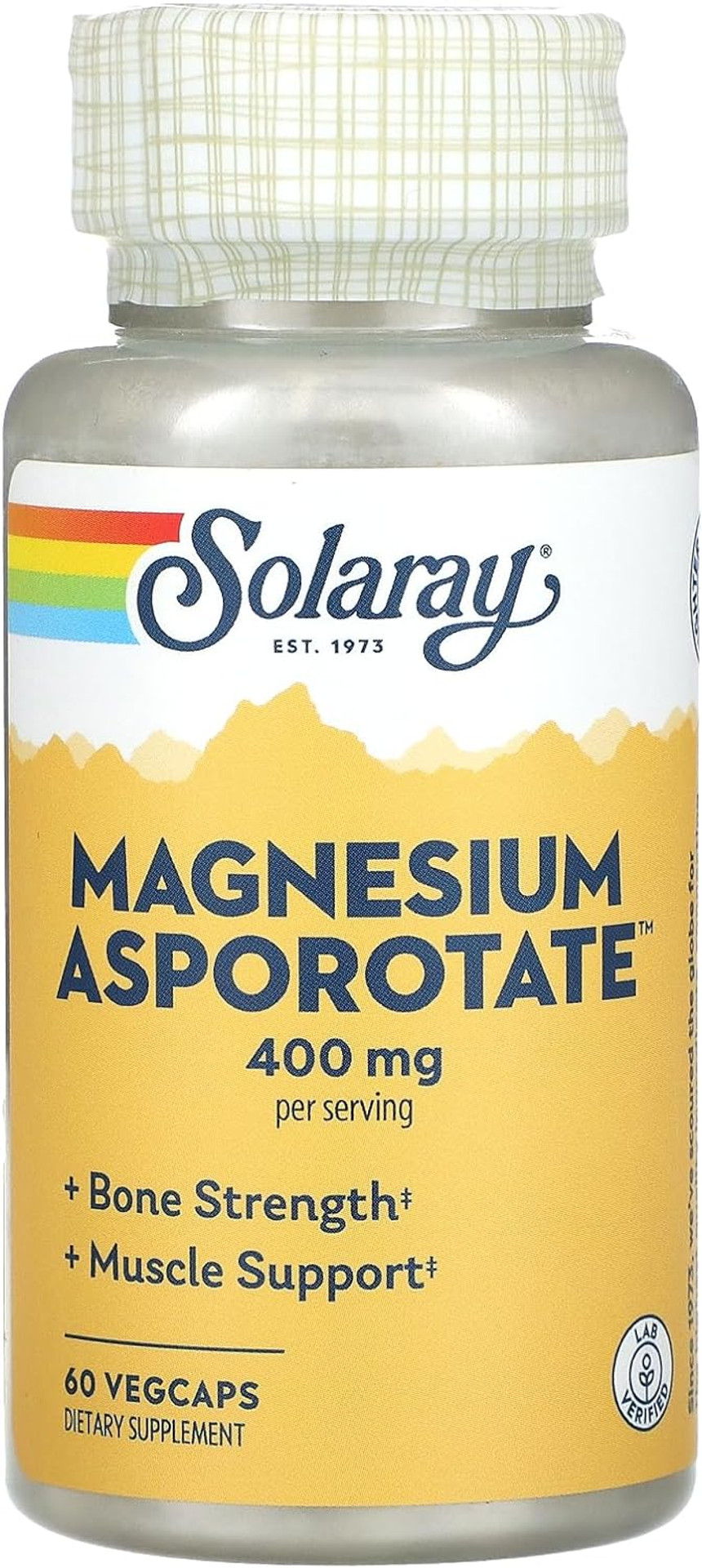 Solaray Magnesium Asporotate Supplement, 200 mg, 60 Count