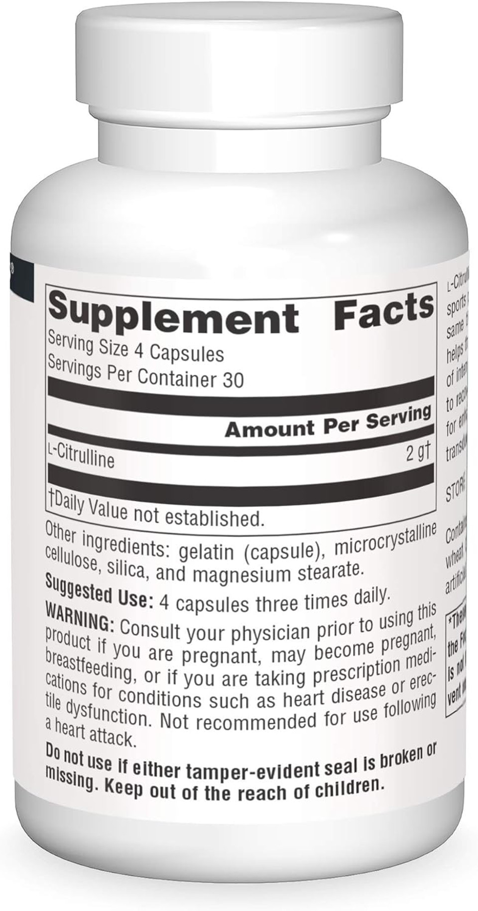 Source Naturals L-Citrulline - Supports Exercise Recovery, Energy And Detoxification, 500 Mg - 120 Capsules