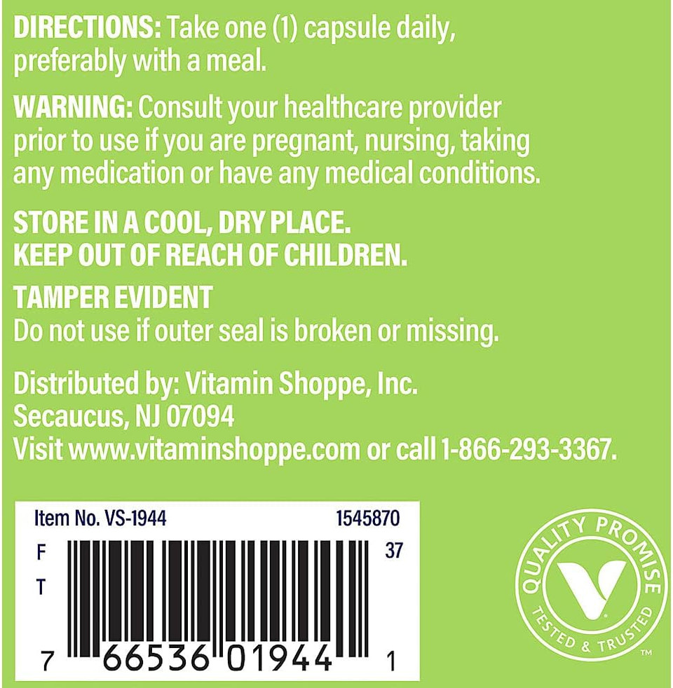 The Vitamin Shoppe Ashwagandha Extract 470Mg - Herbal Supplement That Provides Energy & Vitality, Helps With Stress Management (120 Capsules)