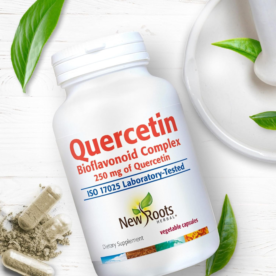New Roots Herbal Quercetin Bioflavonoid Complex With Rutin And Bromelain (250 Mg Of Quercetin) | 90 Veggie Capsules | Nutritional Immune Function Supplement | Helps Circulatory Health | Non Gmo New Roots Herbal Quercetin Bioflavonoid Complex With Rutin And Bromelain (250 Mg Of Quercetin) | 90 Veggie Capsules | Nutritional Immune Function Supplement | Helps Circulatory Health | Non Gmo