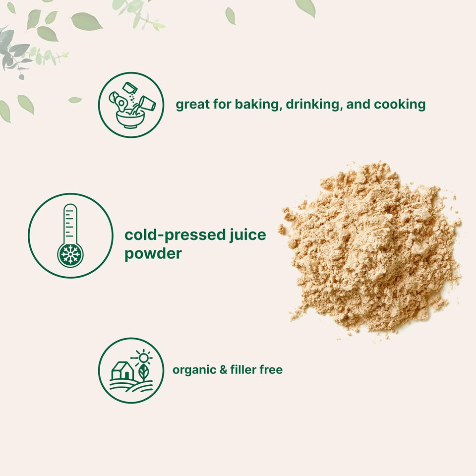 Organic Mango Juice Powder, 8Oz | 100% Natural Fruit Powder | Cold Pressed Mangos Source | No Sugar & Additives | Great Flavor For Drinks, Smoothie, & Beverages | Non-Gmo & Vegan Friendly