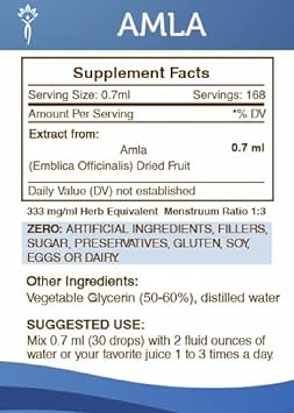 Secrets Of The Tribe Amla Tincture Alcohol-Free Extract, Amla (Emblica Officinalis) Dried Fruit 4 Oz