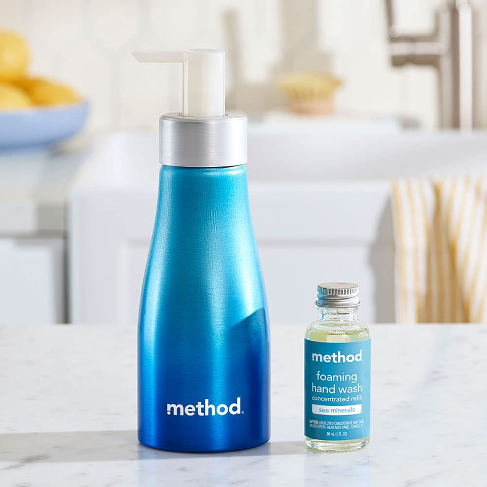 Method Foaming Hand Wash Concentrates Refills, Sweet Water, 4 Recyclable 1 Fl Oz Refills