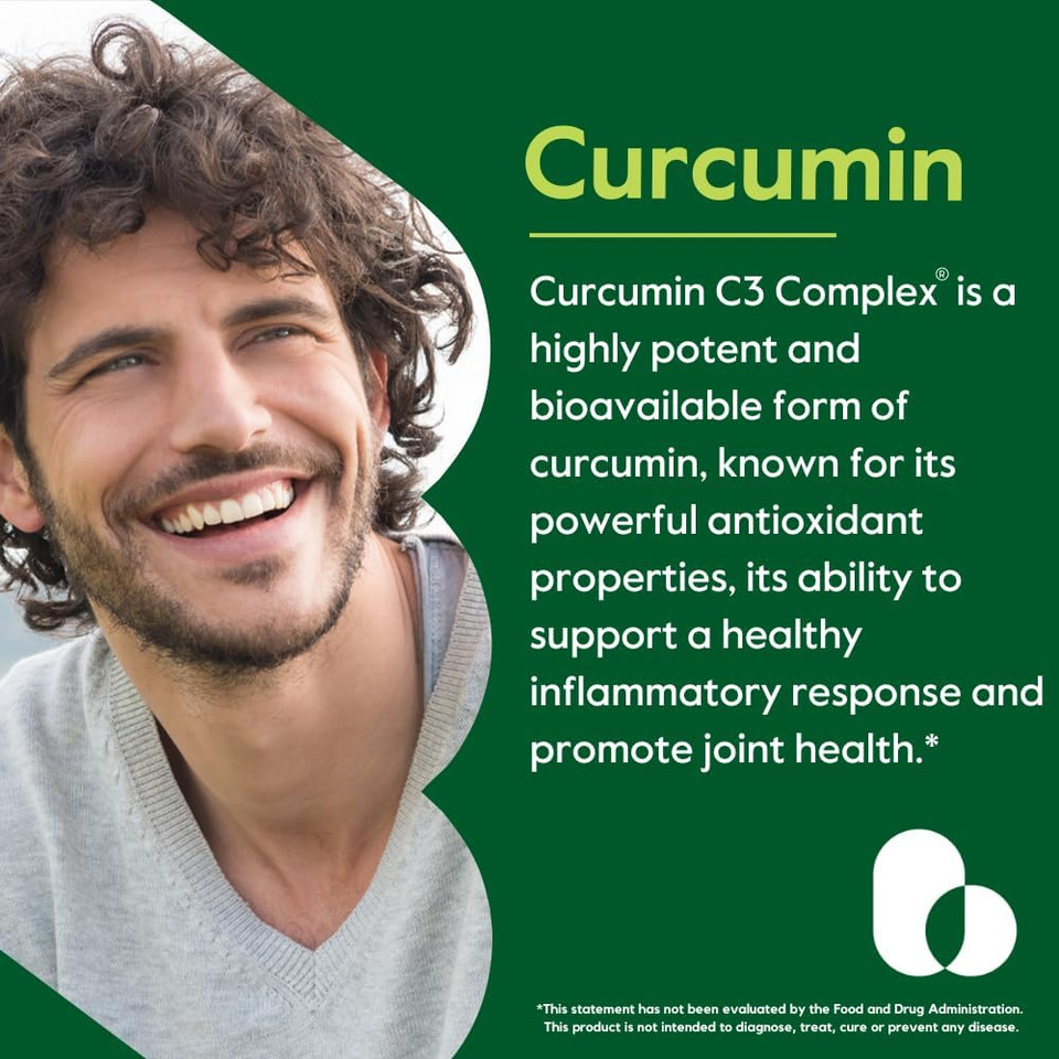 Bestvite Curcumin 510Mg (Turmeric)(120 Vegetarian Capsules) With Curcumin C3 Complex & Bioperine - Standardized To 95% Curcuminoids - No Stearates - Vegan - Non Gmo - Gluten Free
