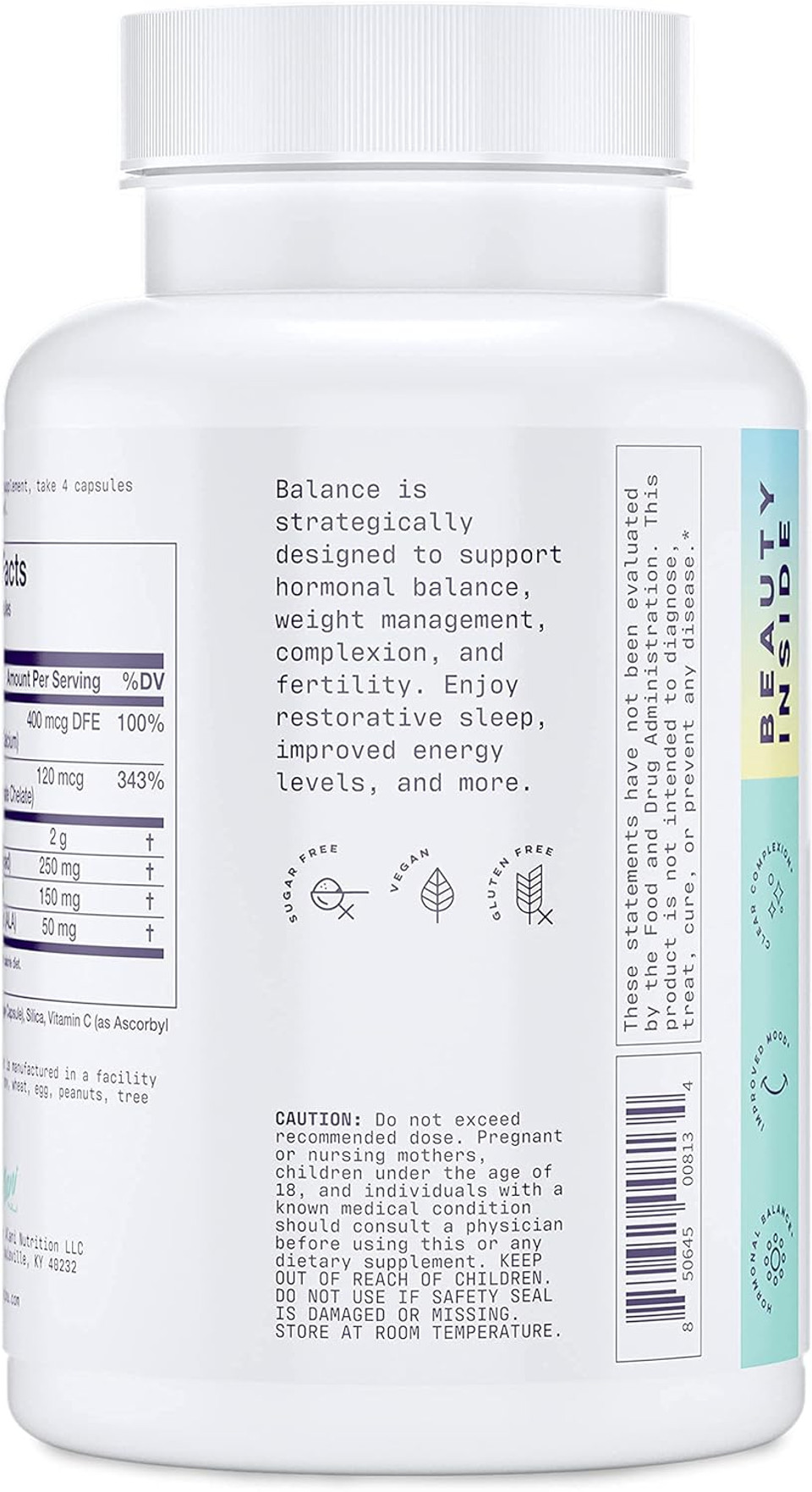 Alani Nu Hormonal Balance, Weight Management Support, Skin Complexion Support, 120 Capsules