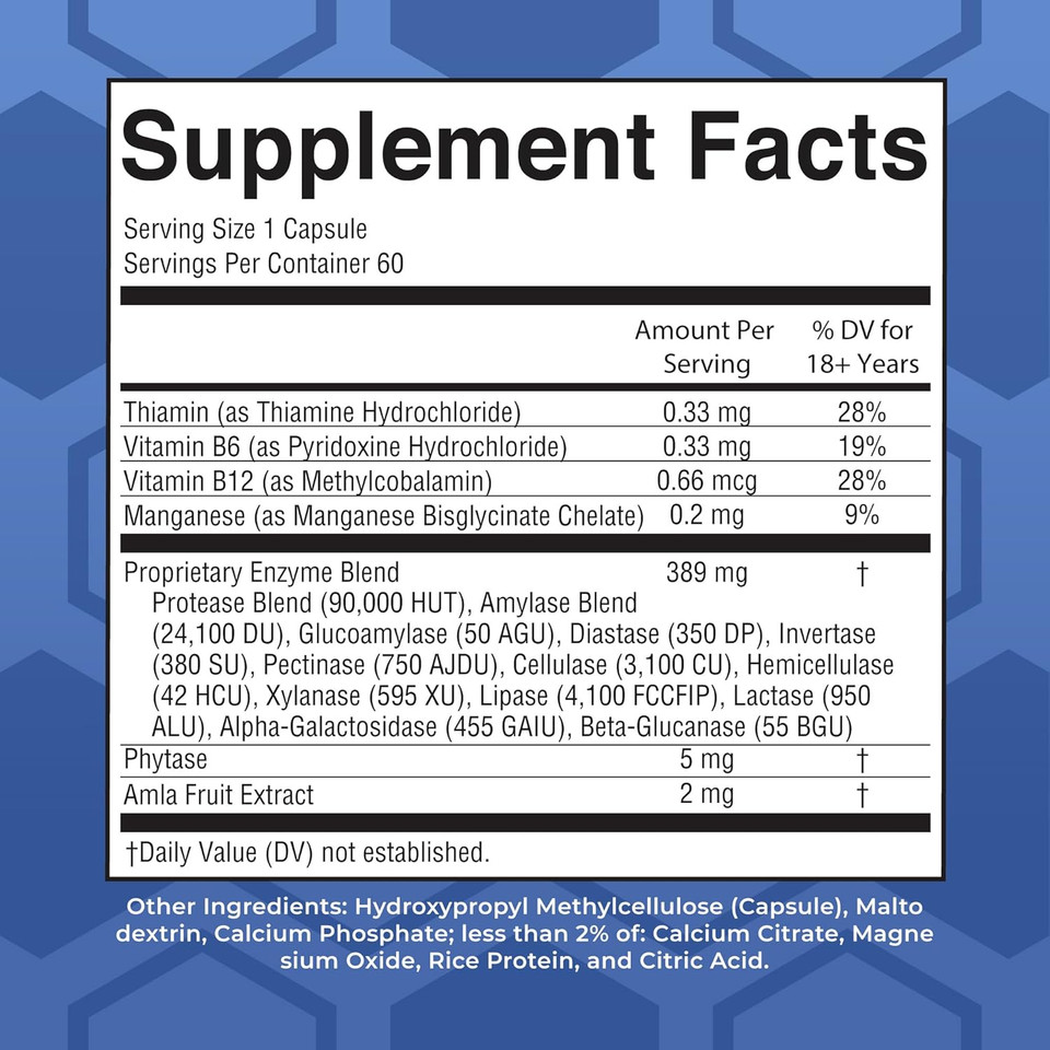 Maryruth Organics Ultra Digestive Enzymes Capsules | Up To 2 Month Supply | Supplement For Gut Health Support | Digestion & Immune Support With Amylase | Lipase & Lactase | Vegan | 60 Count