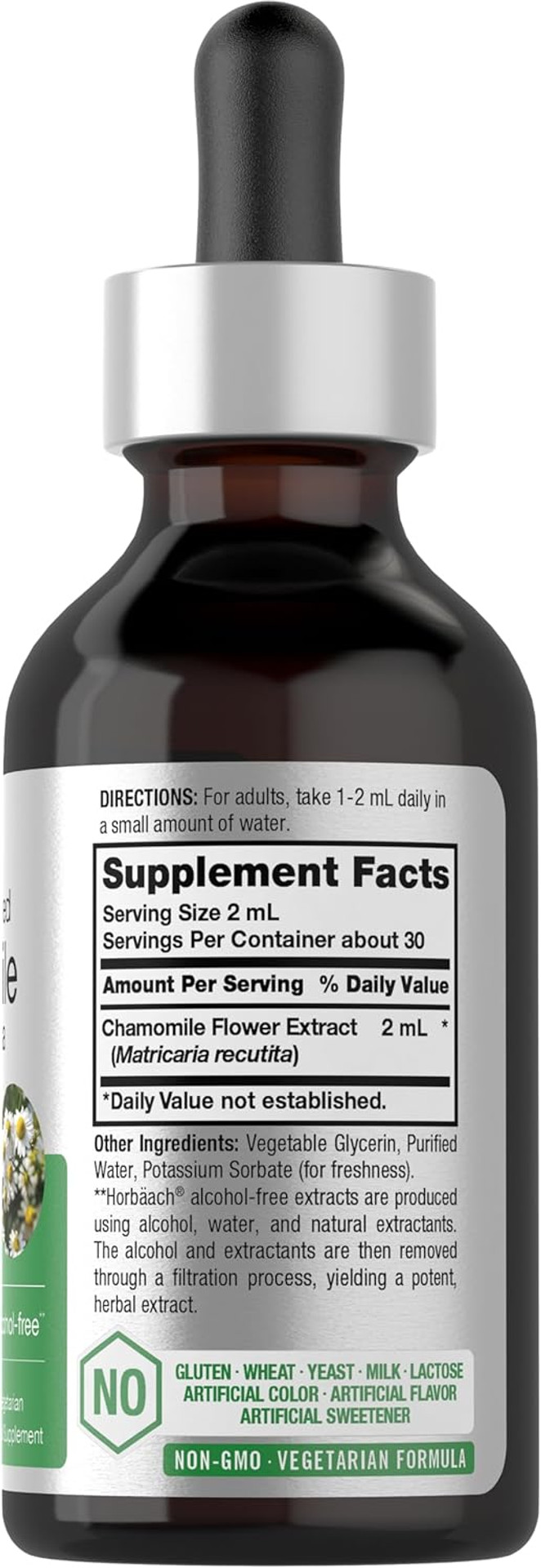 Horbã£Â¤Ach Chamomile Extract Liquid | 2 Fl Oz | Alcohol Free Supplement | Vegetarian, Non-Gmo, Gluten Free Tincture