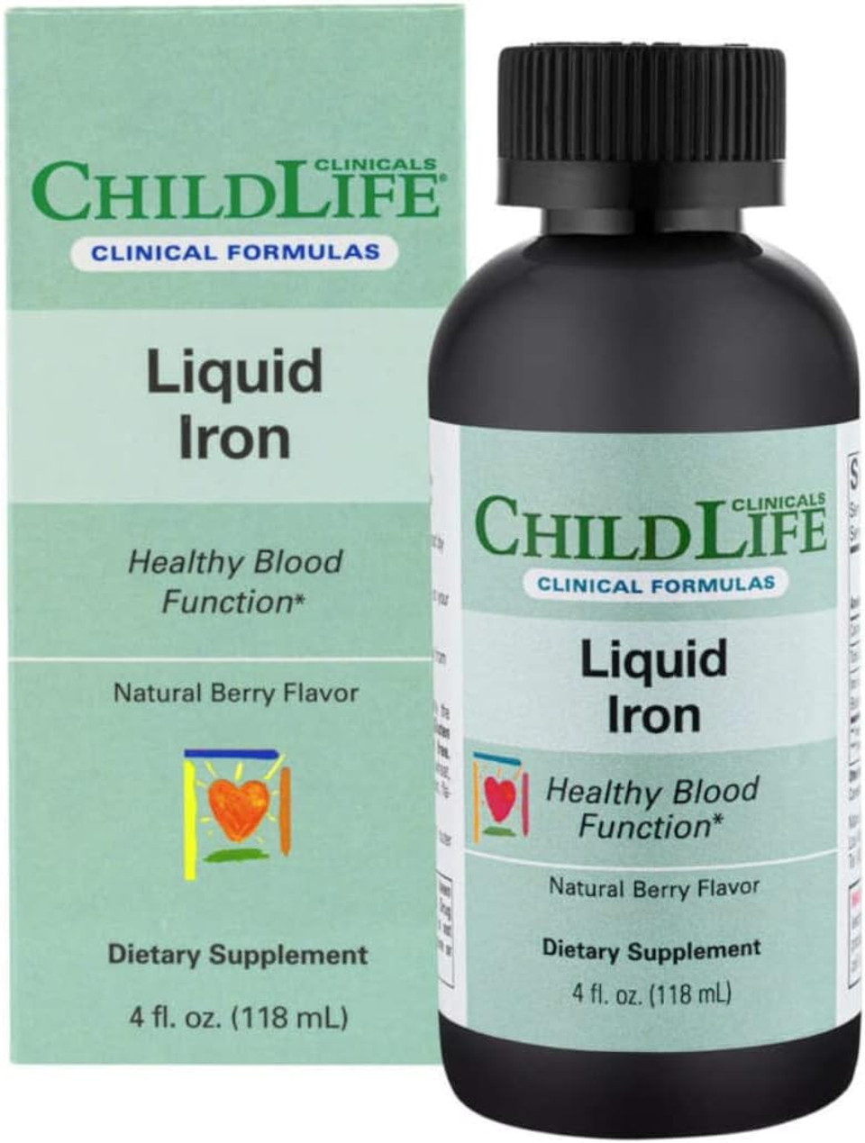 Childlife Essentials Liquid Iron - Iron Supplements For Kids, Supports Healthy Blood Function, All-Natural, Gluten-Free, Iron Drops For Infants - Natural Berry Flavor, 4 Fl Oz Bottle