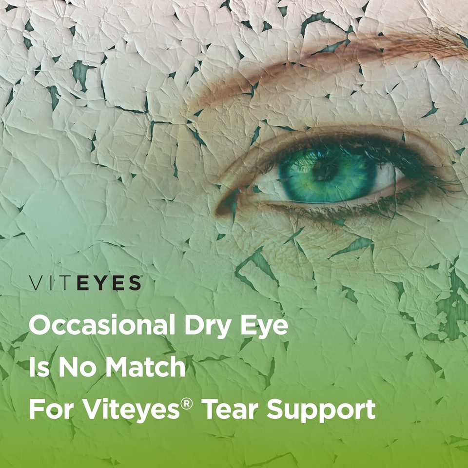 Viteyes Tear Support Eye Soothing Blend, Occasional Dry Eye Supplement, No Eye Drops, Redness Relief, Eye Vitamin, Allergy Support For Itchy Eyes, Omega-3 Fish Oil, 90 Softgels