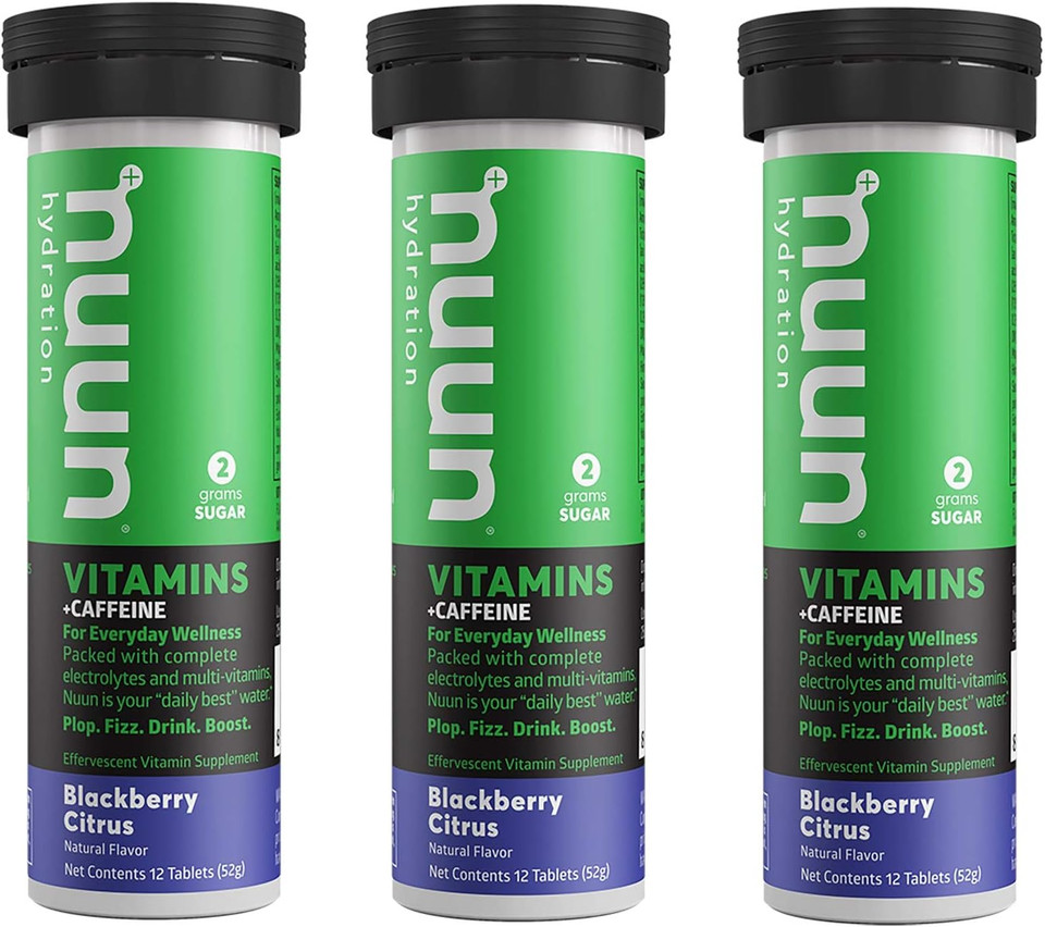 Nuun Vitamins + Caffeine: Blackberry Citrus Supplement (3 Tubes Of 12 Tabs)3