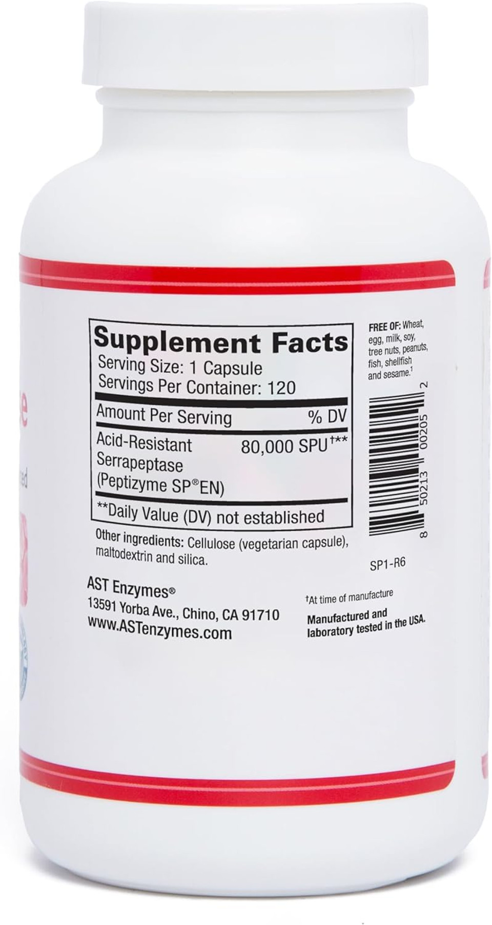 Ast Enzymes Serrapeptase 80,000 Spu  300 Vegetarian Capsules - Premium Natural Systemic Enzymes  Acid-Resistant Serrapeptase Ast Enzymes Serrapeptase 80,000 Spu  300 Vegetarian Capsules - Premium Natural Systemic Enzymes  Acid-Resistant Serrapeptase