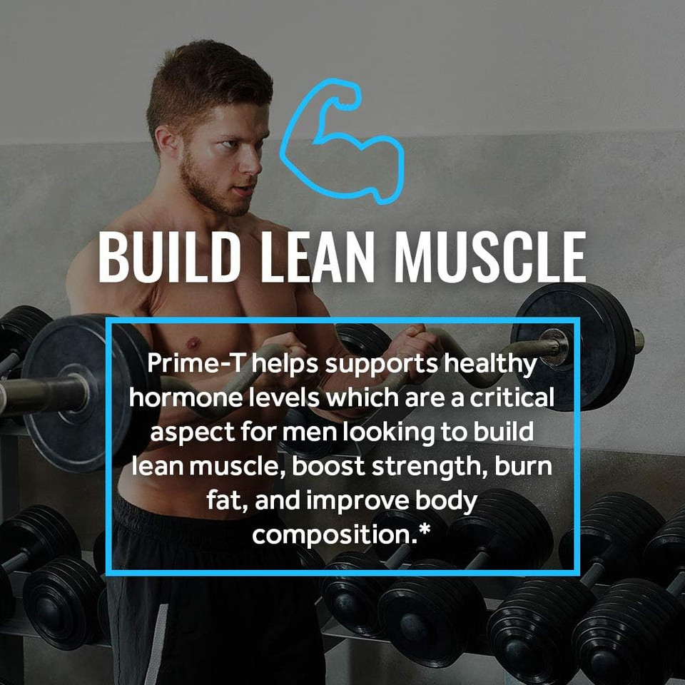 Rsp Testosterone Booster For Men, Prime T (120 Caps) Natural Test Booster Pills, Increase Free Testosterone, Lean Muscle Growth, Strength, Stamina & Healthy Sleep, 30 Serv (Packaging May Vary)