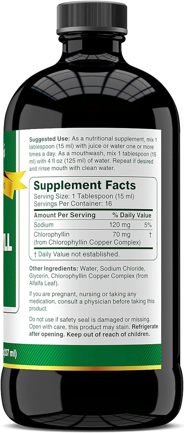 Bernard Jensen'S Chlorophyll Liquid Natural Flavor - 8 Fl Oz