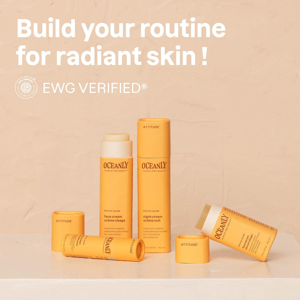 Attitude Oceanly Face Serum Stick, Ewg Verified, Plastic-Free, Plant And Mineral-Based Ingredients, Vegan And Cruelty-Free Beauty Products, Phyto Glow, Unscented, 0.3 Ounce Attitude Oceanly Face Serum Stick, Ewg Verified, Plastic-Free, Plant And Mineral-Based Ingredients, Vegan And Cruelty-Free Beauty Products, Phyto Glow, Unscented, 0.3 Ounce