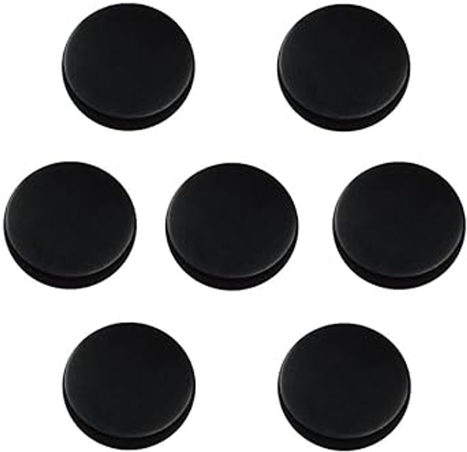 Shungite World 7 pcs Shungite Sticker for Cell Phone Case Tablet Laptop Computer - Round Dot Healing Energy Shungite Stones Protection Plate with Carbon Fullerenes (Polished, 20 mm / 0.78")