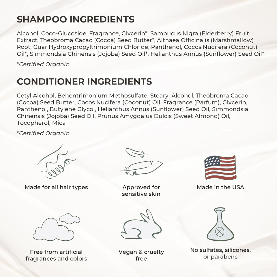 Shampoo & Conditioner Bar Set - Promote Growth, Strengthen & Volumize All Hair Types - Paraben & Sulfate Free Formula With Natural Ingredients For Dry Hair (Sweet Sandalwood)