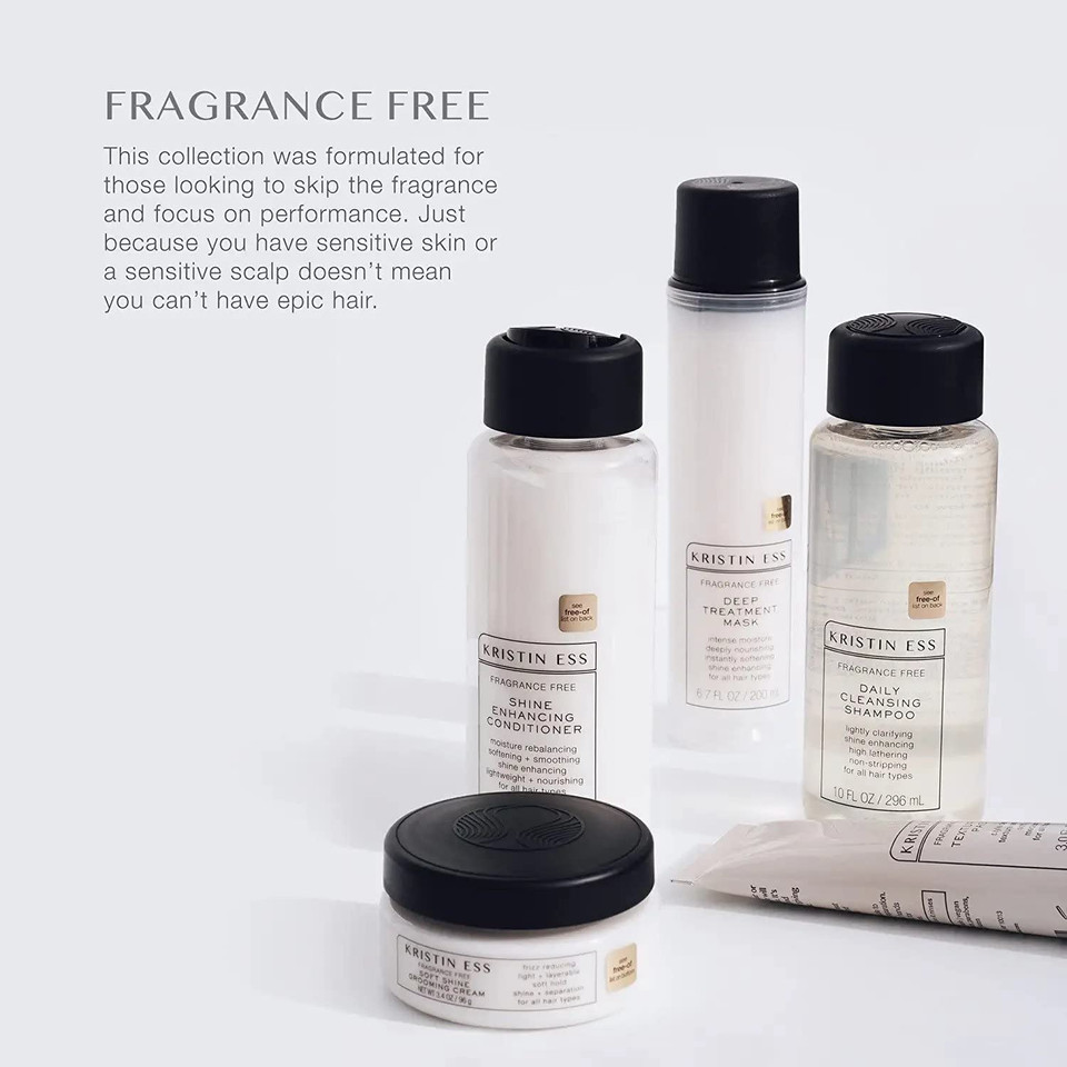 Kristin Ess Hair Fragrance Free Shampoo And Conditioner Set | Sulfate Free And Color Safe Shampoo And Conditioner | Hydrating + Moisturizing | Vegan | Cruelty Free - 10 Oz