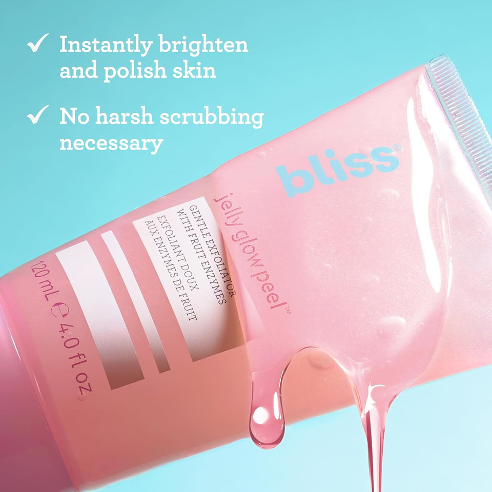 Bliss Jelly Glow Peelã¢Â Exfoliator + Disappearing Act Niacinamide Toner | Clean | Cruelty Free | Paraben Free