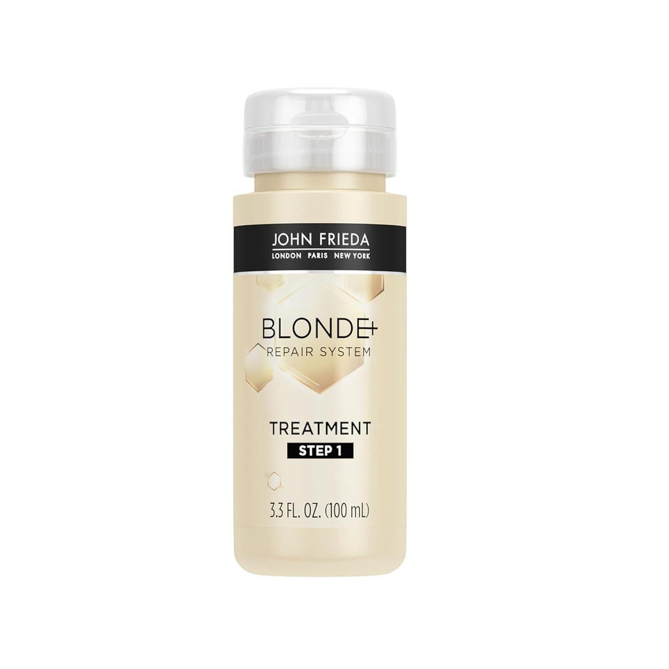 John Frieda Blonde+ Hair Repair Pre Shampoo, Hair Repair Treatment for Damaged Hair, 3.3 Oz