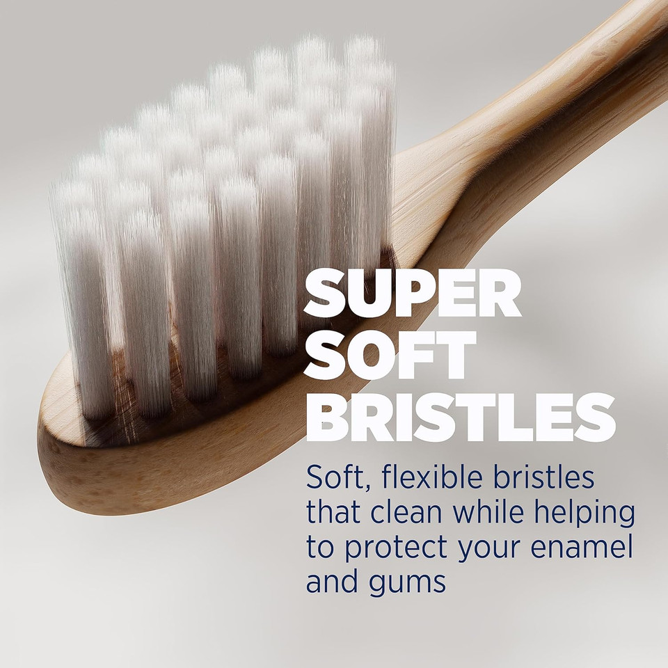 Lumineux Sonic Electric Toothbrush For Adults - Two (2) Toothbrushes With Bamboo Heads - Crystalline (Light Blue) & Deep Ocean(Blue) - Includes 2 Super Soft Bristle Bamboo Tooth Brush Heads, Charging